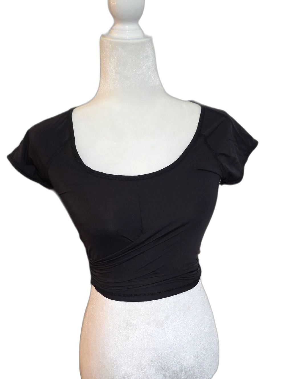 Stori Black Wrap Around Crop Top